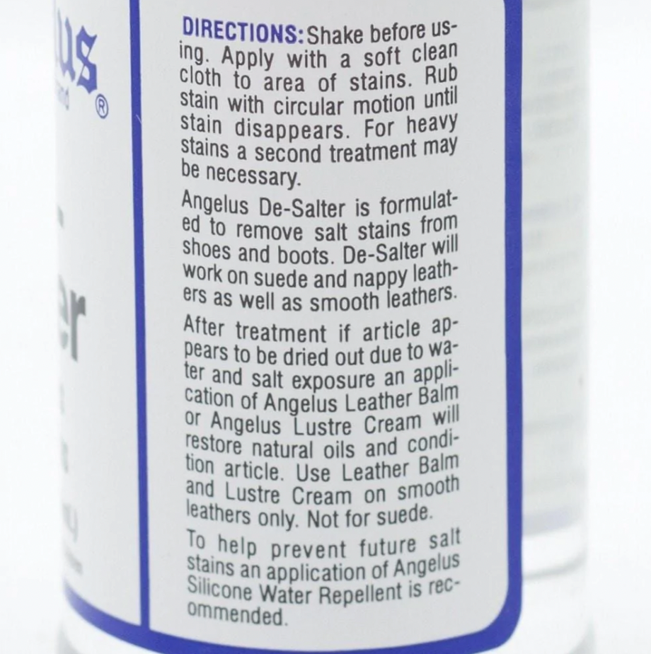 Produit pour éliminer le sel des chaussures